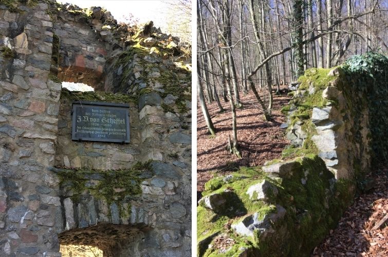 Ausflug Frankisch Crumbach Odenwald Ruine Rodenstein alte Burgmauern