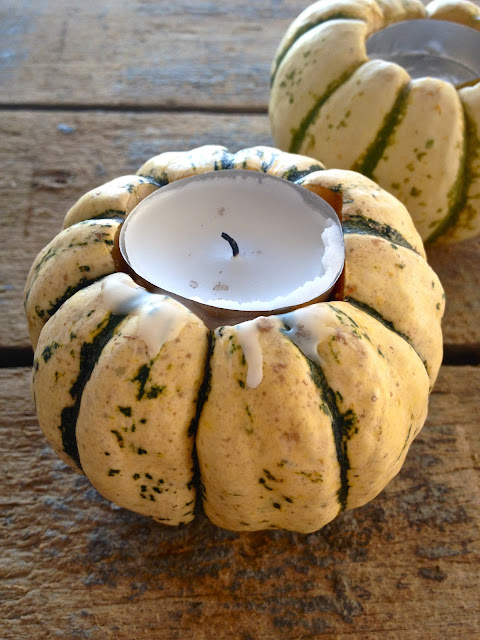 Homemade Gourd Votive Candles | Creative Thanksgiving Decorations You'll Wish You'd Thought Of First