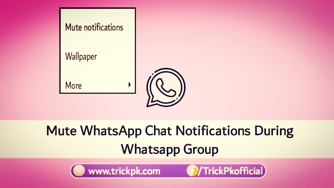 Mute Notifications during the Whatsapp Group - TrickPk