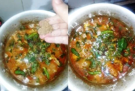 sprinkle-garam-masala-on-fish-curry