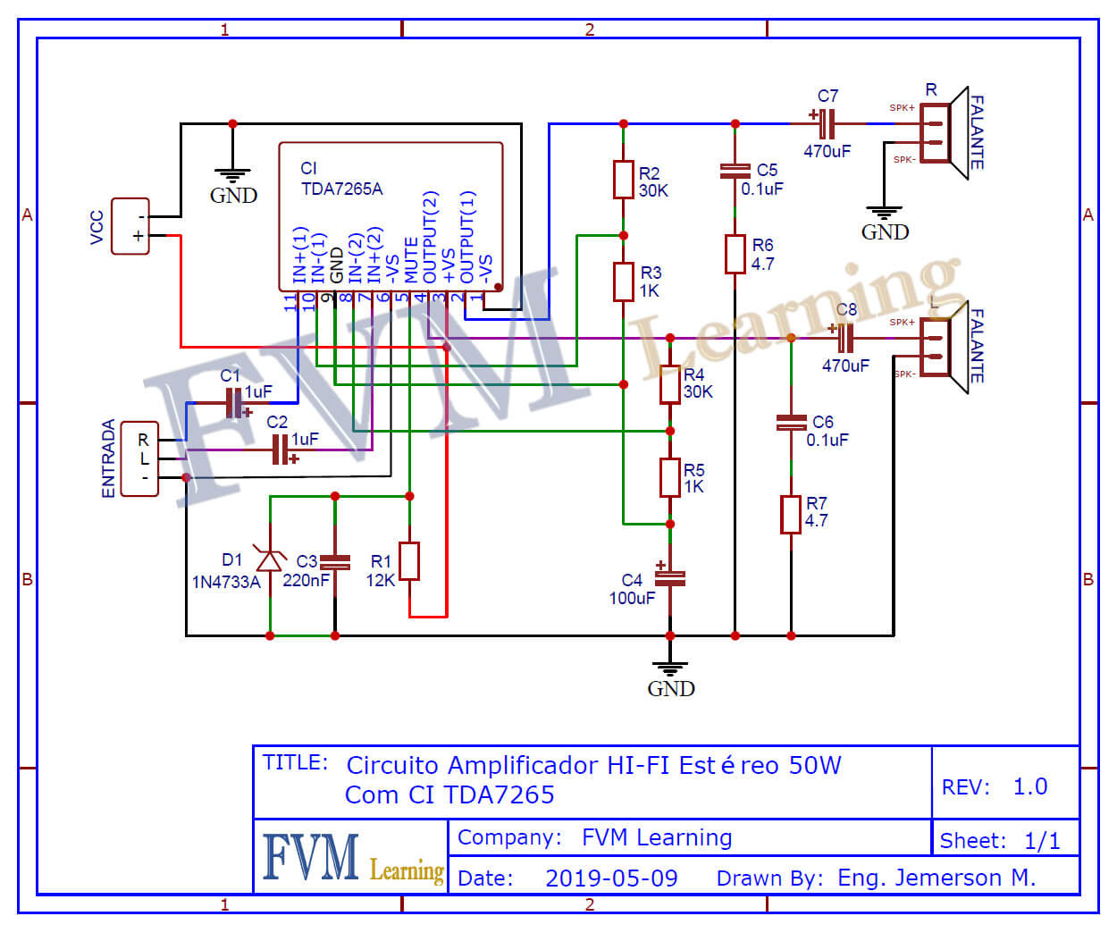 Tda7265 Circuit Diagram