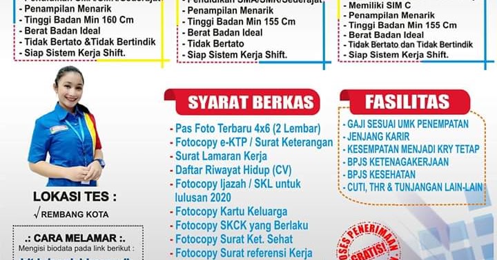 Lowongan Kerja Indomaret Rembang (PT. Indomarco Prismatama) April 2020