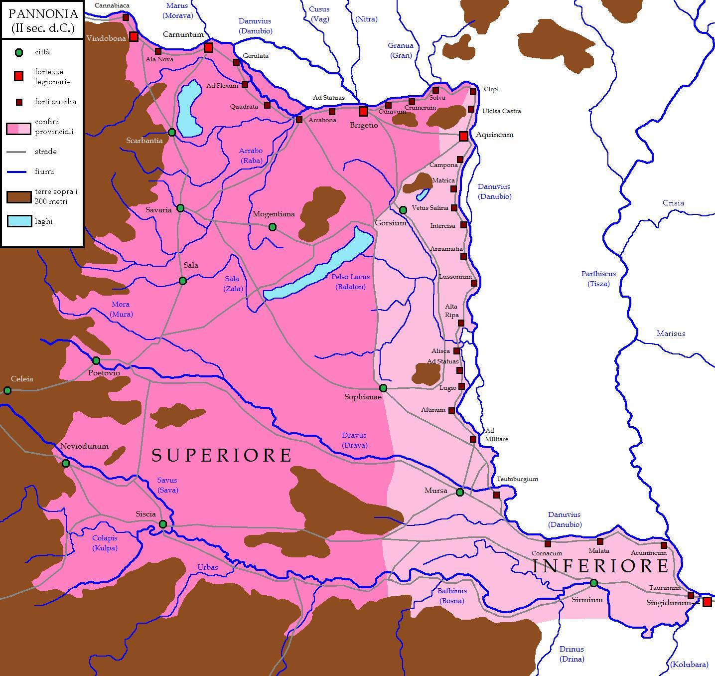 MAPY UHORSKA A SLOVENSKA Panónia v 2. storočí