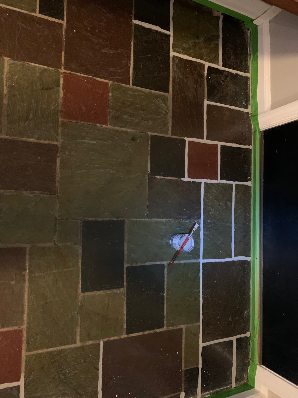 meg & the martin men Painting Tile to Look Like Slate