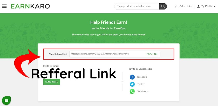 Refferal Link earnkaro