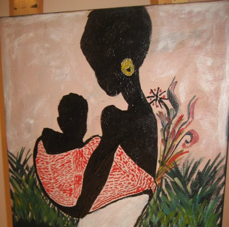African Mother Painting