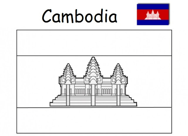 Blog de Linguagens: Flag of Cambodia coloring page