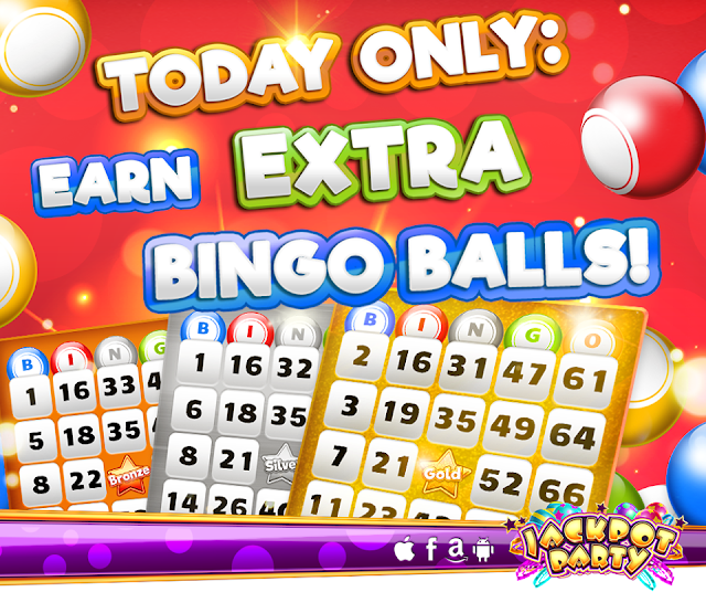 Jackpot Party Casino Want to Earn Extra Bingo Balls today?! Games Media