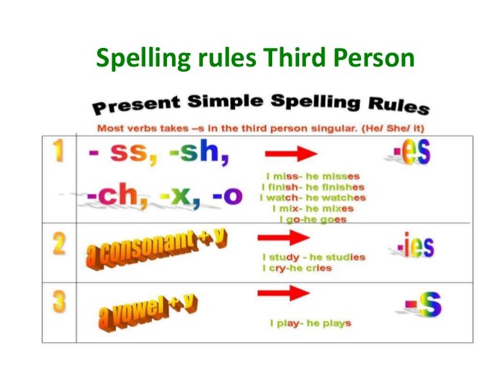 грамматика present simple. Persons present. Present simple 3 person singular. Present simple ending 3rd person singular. Present simple spelling rules.