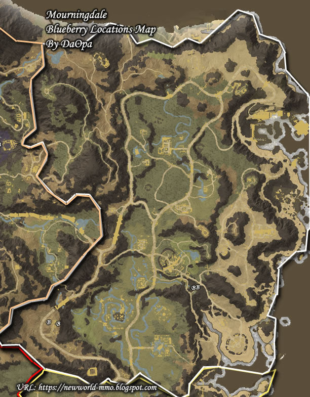 New World Mourningdale blueberry map