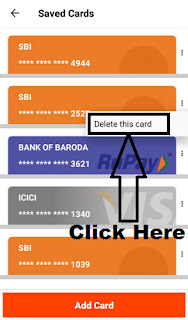 how to see saved card details in paytm
