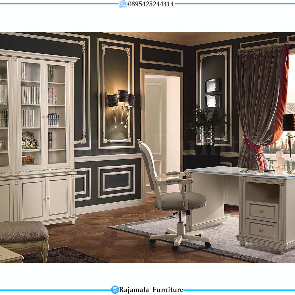 Meja Kerja Mewah Terbaru Luxury Furniture Jepara RM-0573