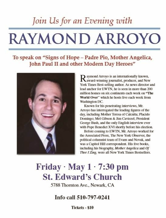 Catholic Pundit Wannabe Raymond Arroyo is Coming to Town Glimpses and