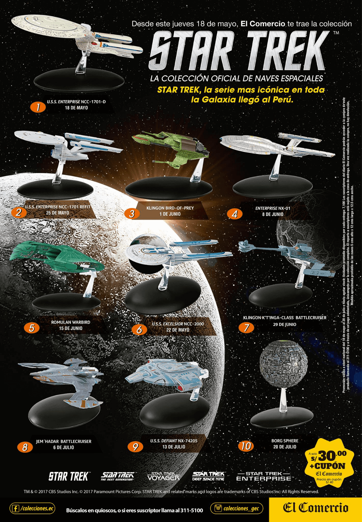 Colección naves Star Trek El Comercio