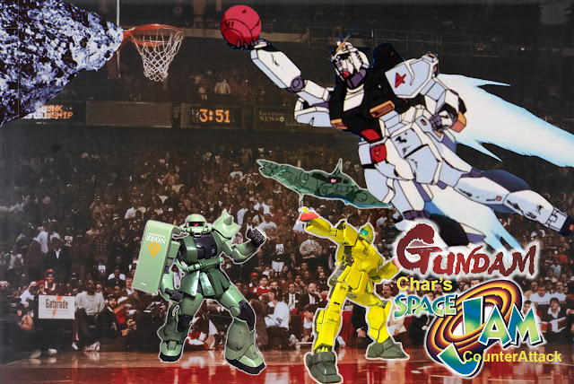 nu Gundam Playing Basketball - Gundam Kits Collection News and Reviews