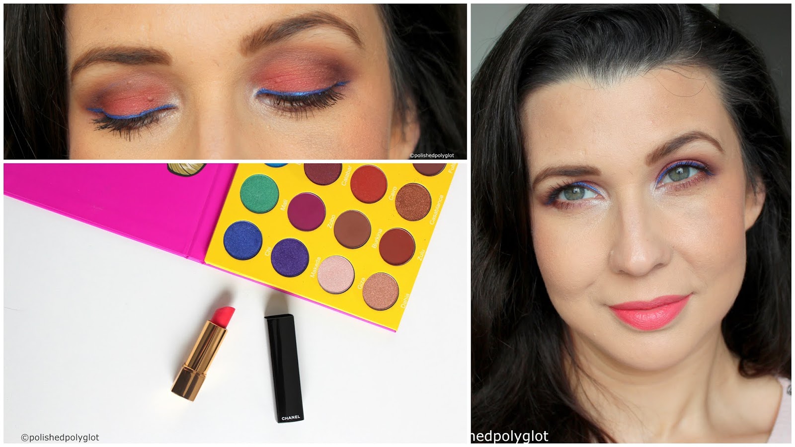 Makeup │ Lapiz Blue Eyeliner and Coral Lips [Monday Challenge