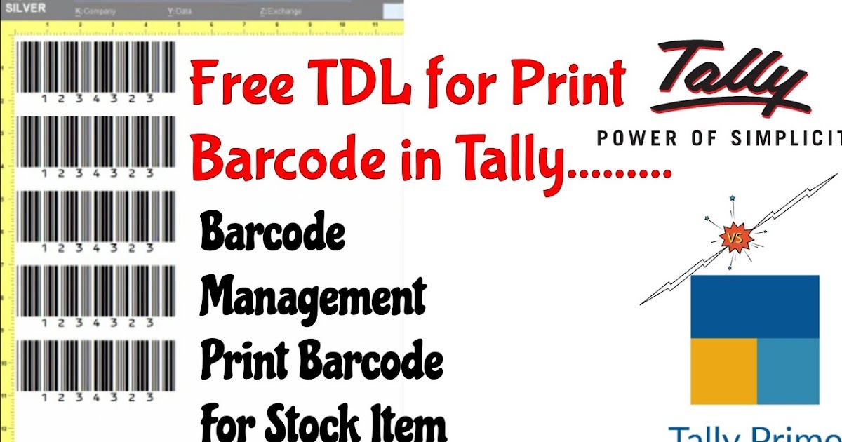 Free TDL for Print Barcode in Tally Prime and Tally.ERP 9