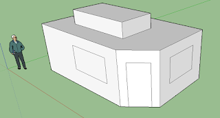 membuat gambar rumah dengan sketchup