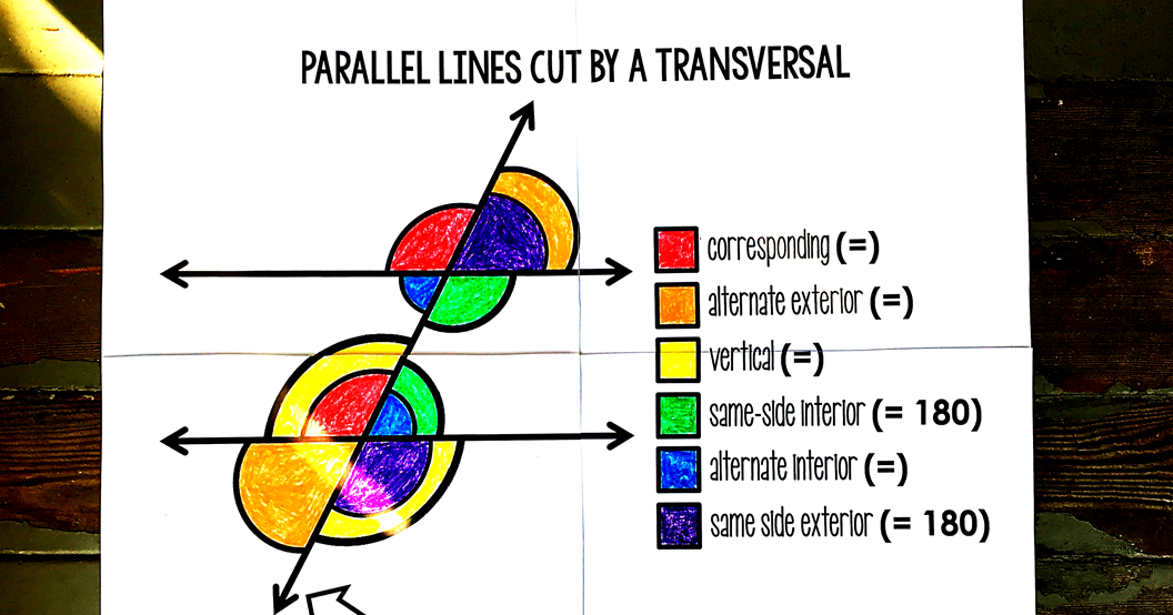 39 parallel lines cut by a transversal worksheet - Worksheet Live