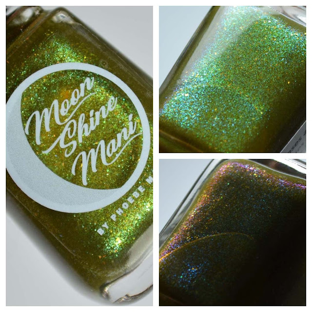 green shimmer nail polish