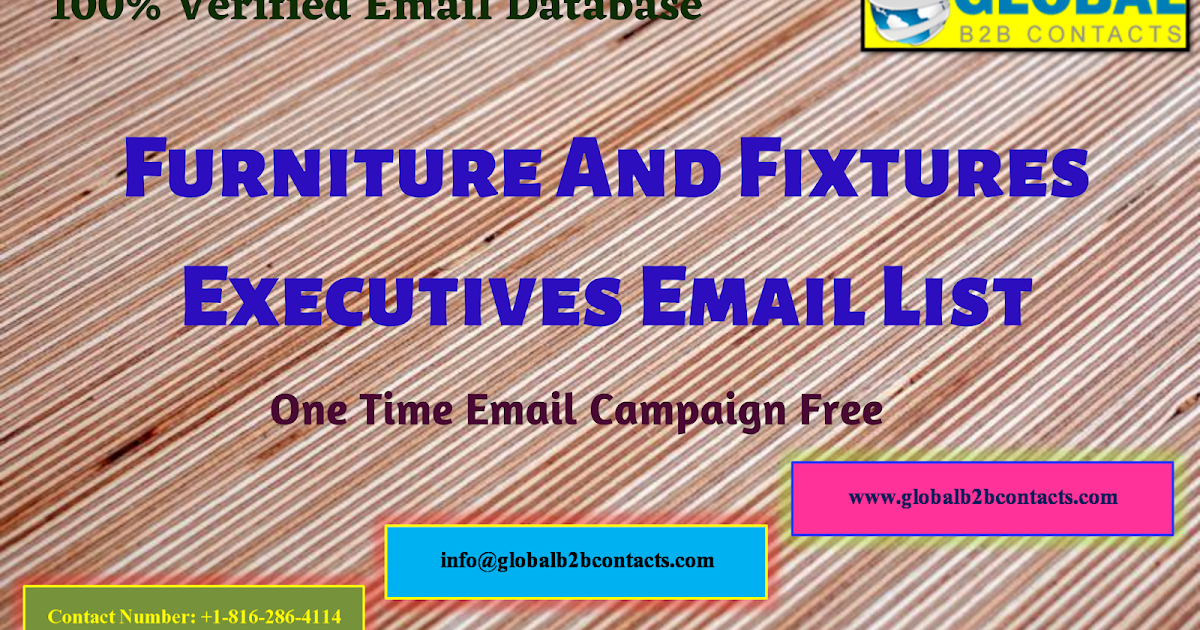 Furniture And Fixtures Executives Email List