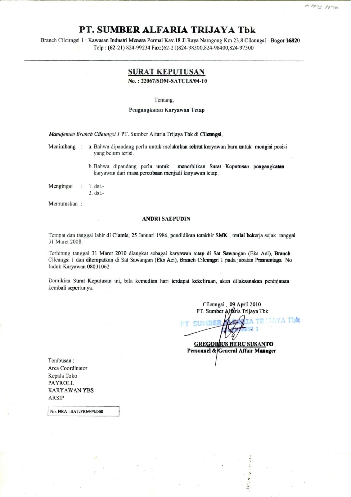 Kop Surat Pt Sumber Alfaria Trijaya Tbk Contoh Kop Surat Kop Surat Pt Sumber Alfaria Trijaya Tbk Contoh Kop Surat