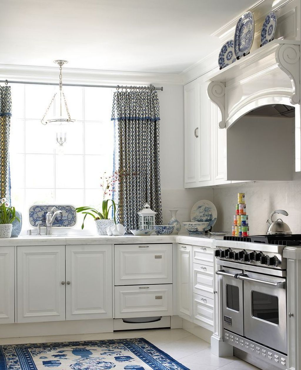 45 Gorgeous Blue And White Kitchen Design Ideas