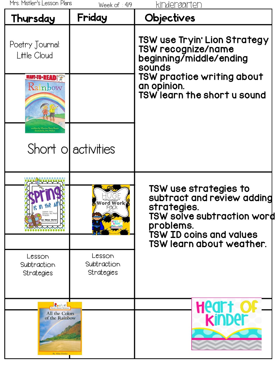 Heart of Kinder: Weather Week 2 Lesson Plans and a FREEBIE