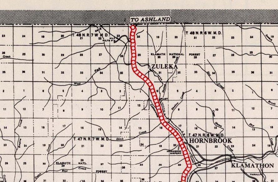 Oregon Highway 99 Map Former Us Route 99 From The Klamath River To The Oregon State Line Via  Hornbrook