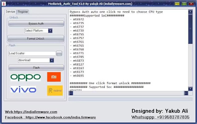 Mtk Auth Tool v2.0 download Ali GSM Lab