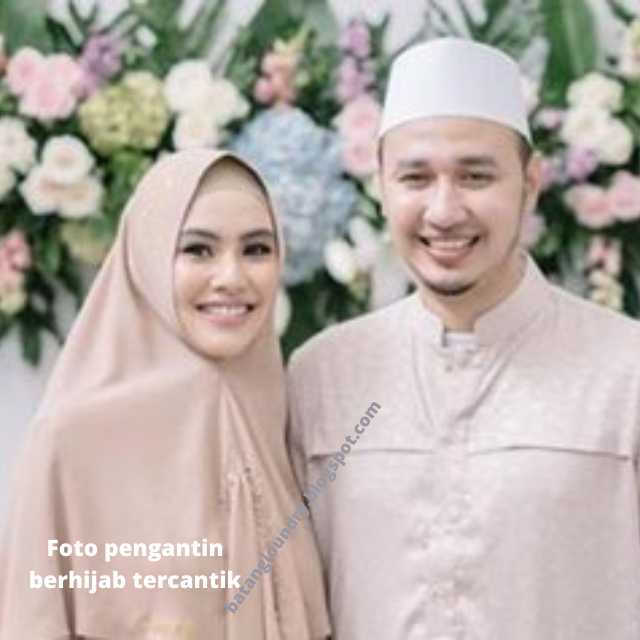 5 Foto pengantin berhijab tercantik Sepanjang Abad LAUNDRY hikmah