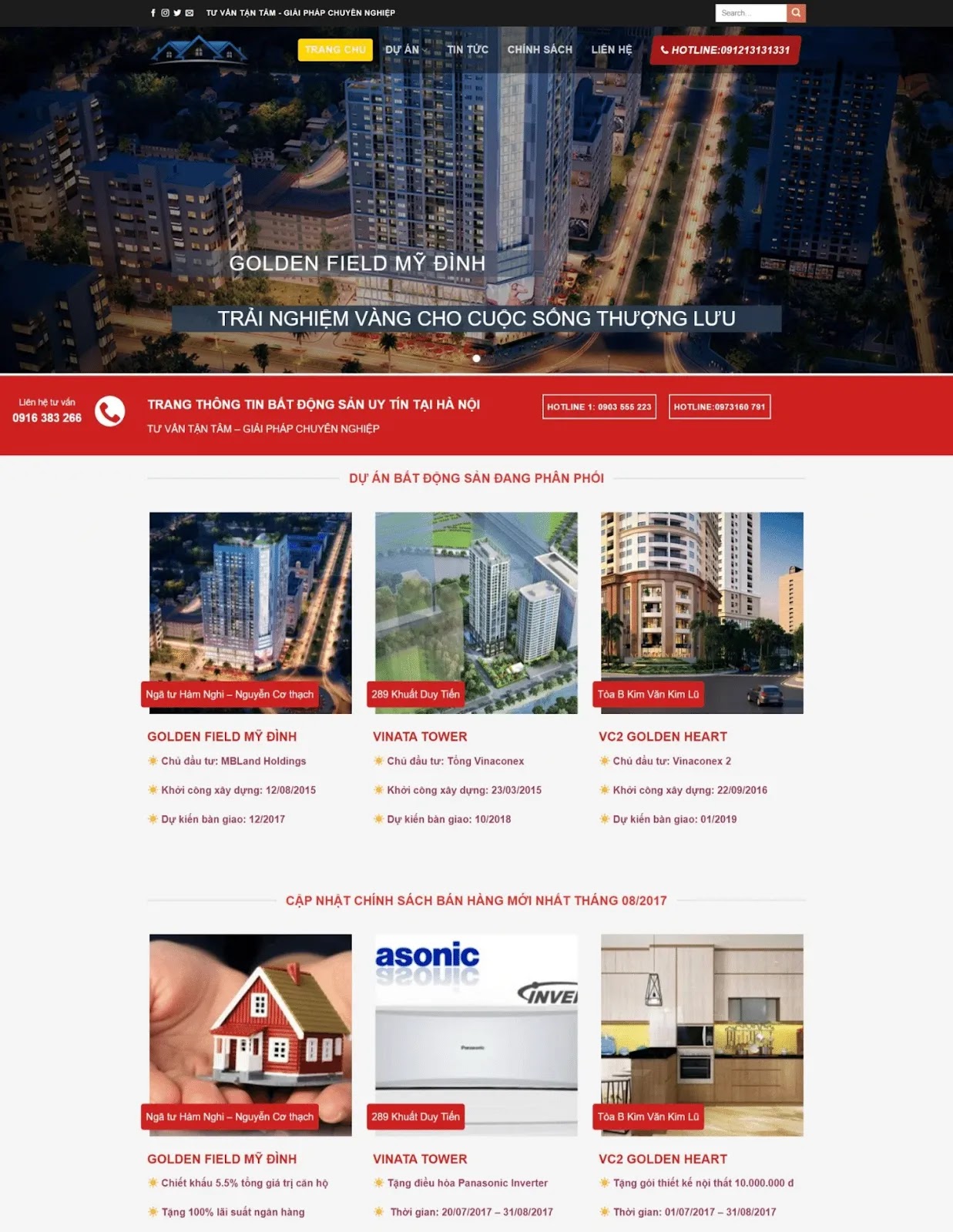 Thiết kế website bất động sản (VSM114)