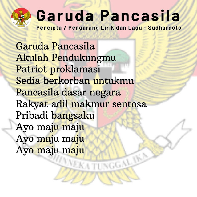 Teks Lagu Garuda Pancasila