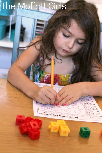 October NO PREP Packet (1st Grade) in action! Teach addition, subtraction, sight words, phonics, grammar, handwriting and so much more with the October NO PREP Packet for First Grade!