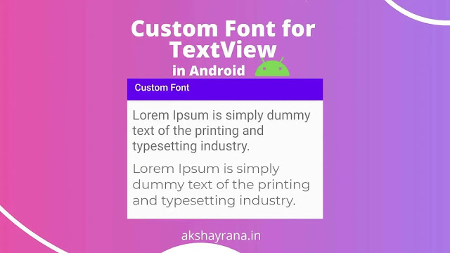 How to change font family of textview