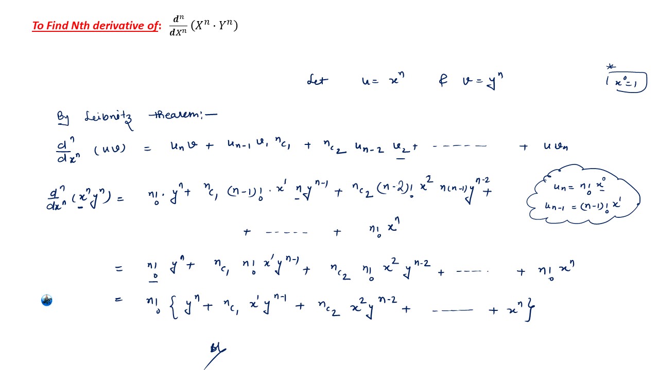 Nth Derivative Of X^n Y^n x^ny^n By Leibnitz theorem Solved Example