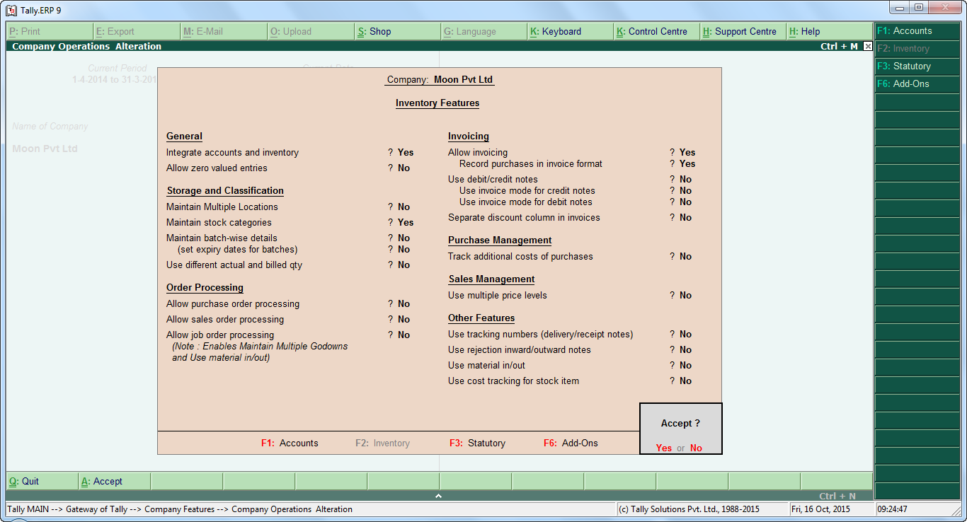 Create Stock Categories in tally 2015 TallyLeb