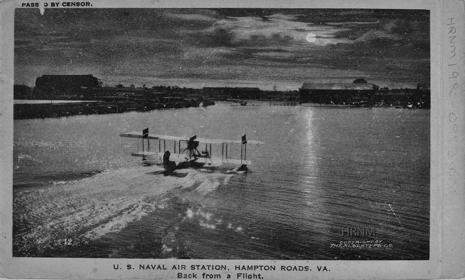 Hampton Roads Naval Museum One Century Ago Greetings from NAS Hampton