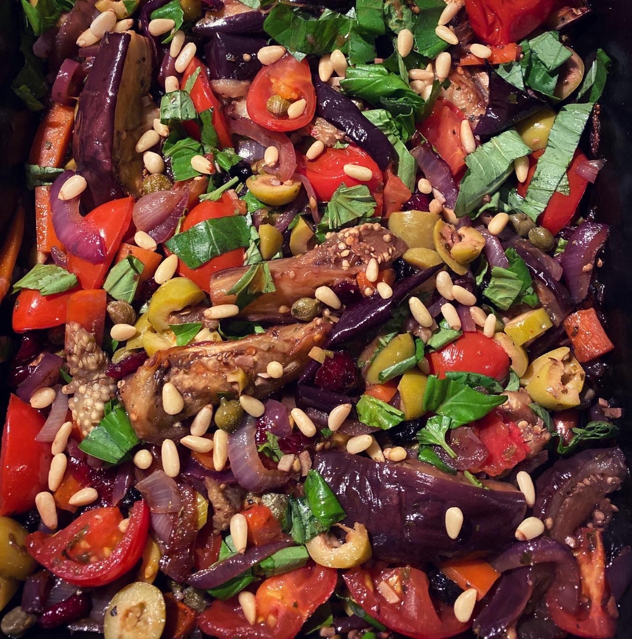 Caponata (Sicilian Aubergines) (Vegan)