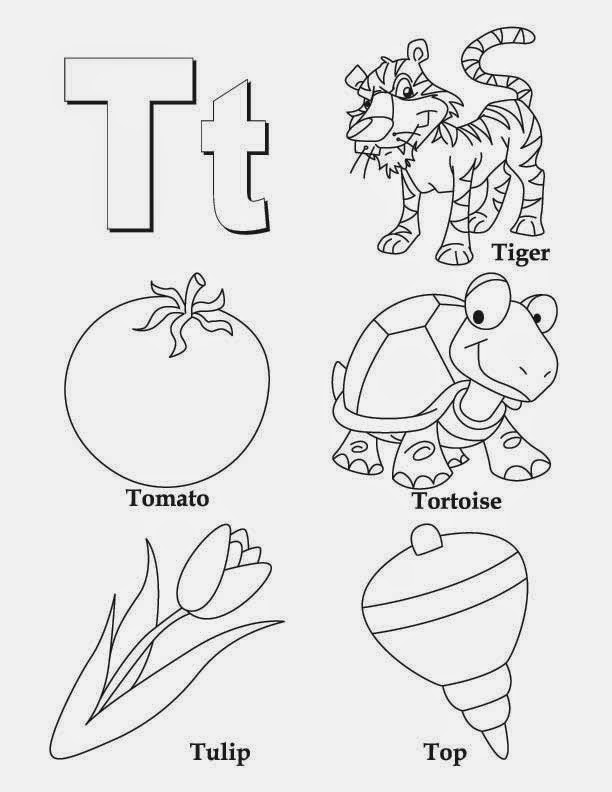 Kids Page: Alphabet Letter T Worksheet | Printable Coloring Worksheets