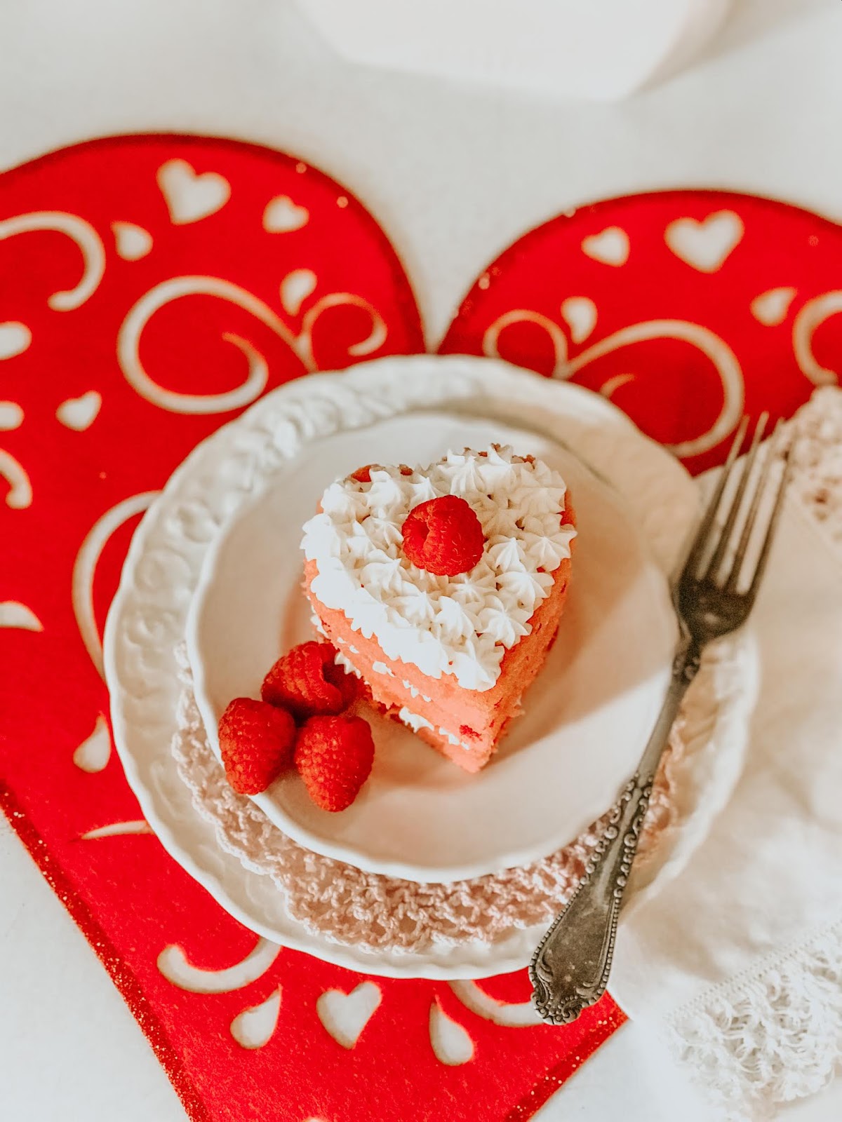 Clover House: Heart Shaped Mini Layer Cake for Valentine's Day