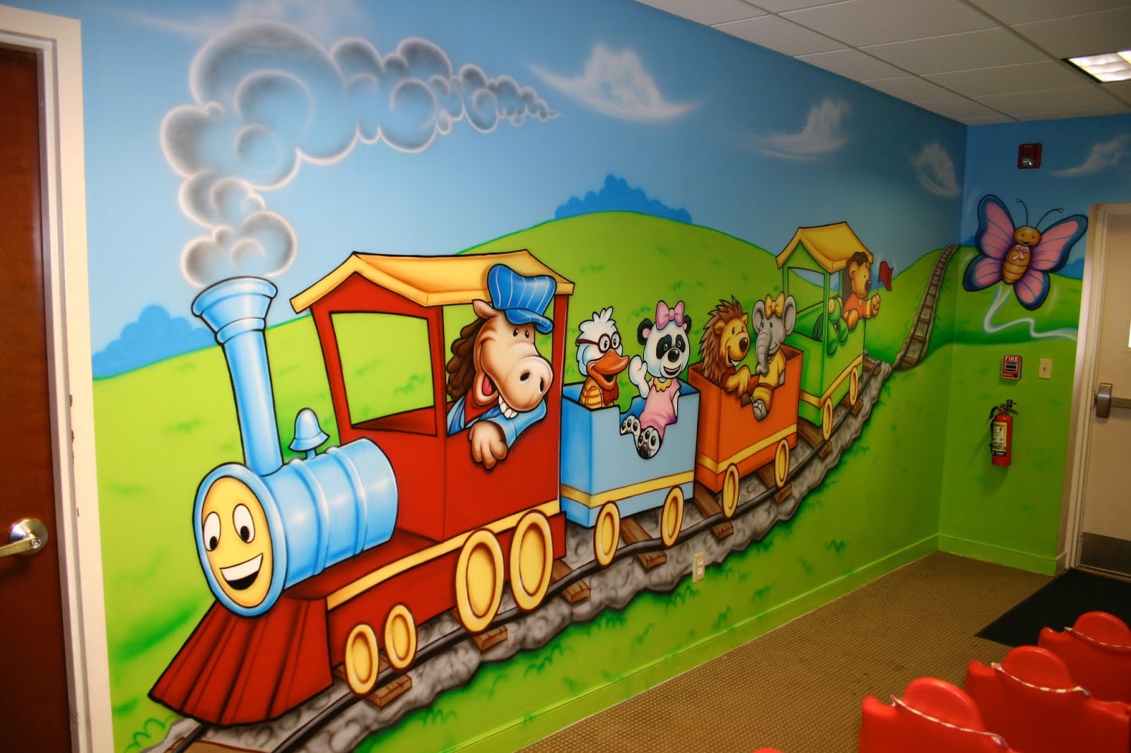 PLAY SCHOOL WALL PAINTING,Nursery School Wall Painting Artist