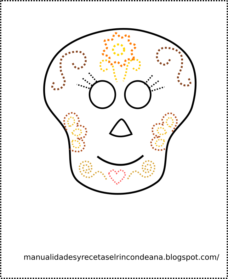 calavera de fieltro