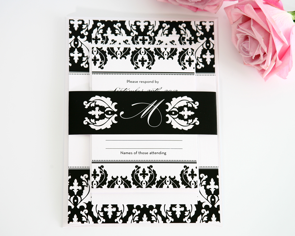 Peacock Wedding Invitations Damask Wedding INVITATIONS