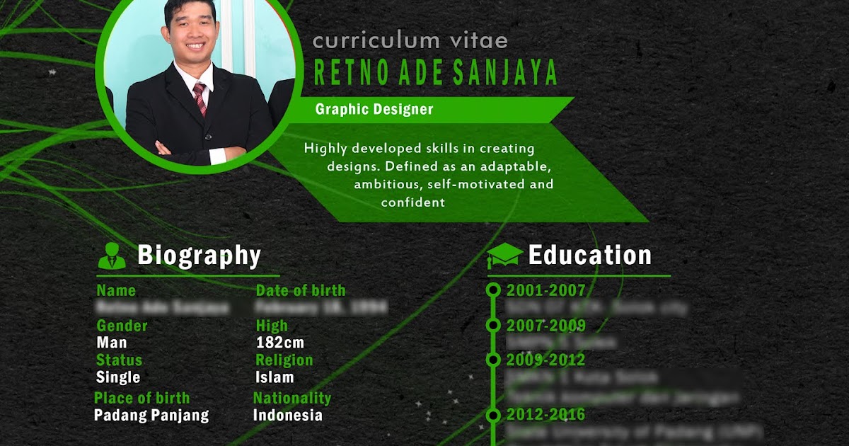 download cv menarik yang bisa di edit kembali Contoh CV