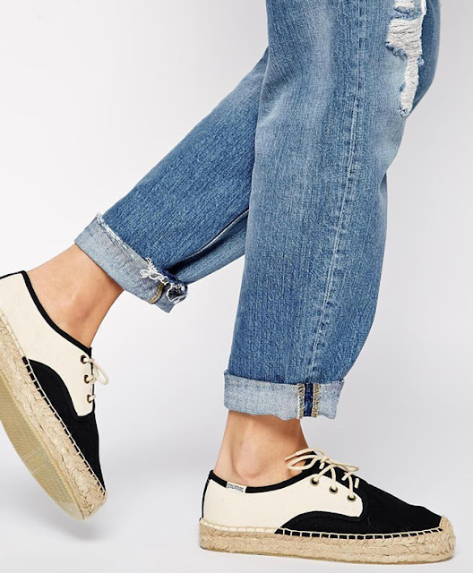 Without espadrille summer is never complete. Soludos Derby Lace Up Platform Espadrille Flat Shoes