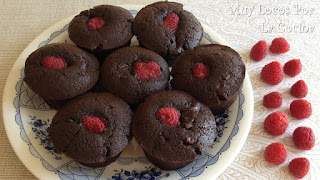 Muffins de Doble Chocolate y Frambuesas