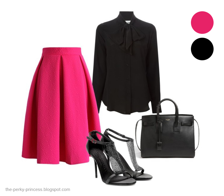 The Perky Princess: HOT PINK: 5 WAYS TO STYLE YOUR HOT PINK MIDI SKIRT