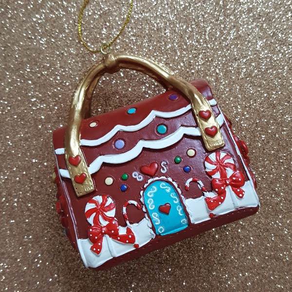 gingerbread house handbag shaped bauble