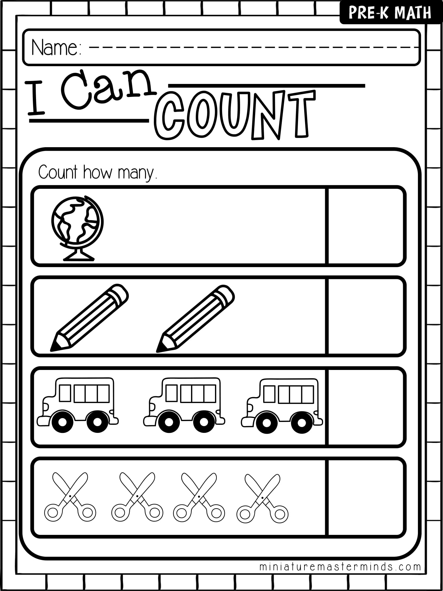 Preschool Educational Book - Miniature Master Minds - Cikgu Share